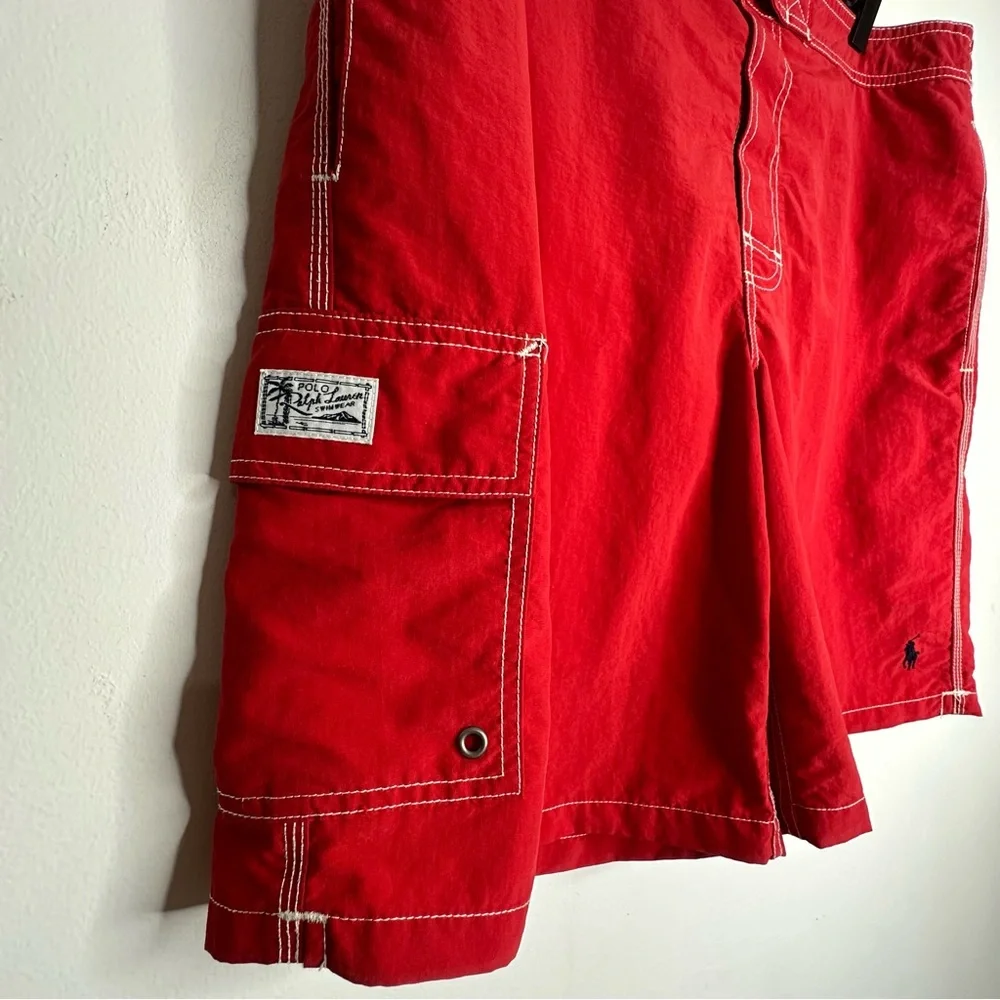Polo Ralph Lauren Men’s Red Swim Trunks Size Large - Picture 8 of 13